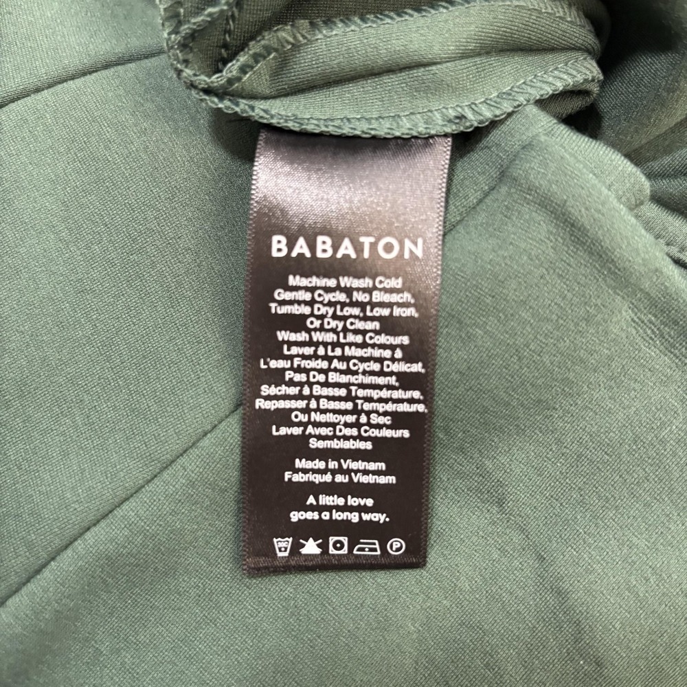 Babaton Aritzia Asymmetrical Button Front Midi Skirt Womens 2 Green Pencil - Picture 6 of 10